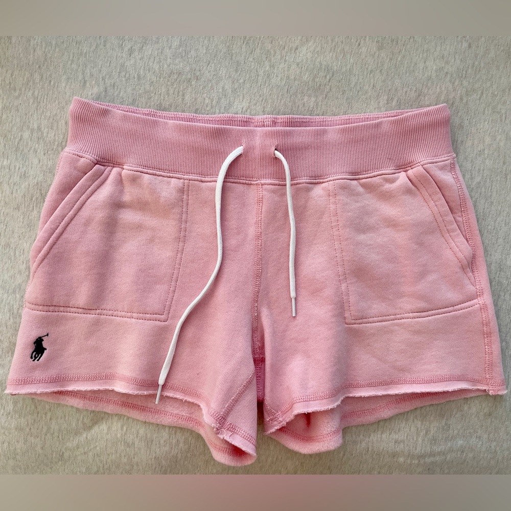 Polo by Ralph Lauren pink cotton/fleece sport shorts
